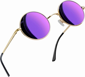Joopin Hippie Round Sunglasses for Women Men Small Circle Sun Glasses Polarized UV400 Protection