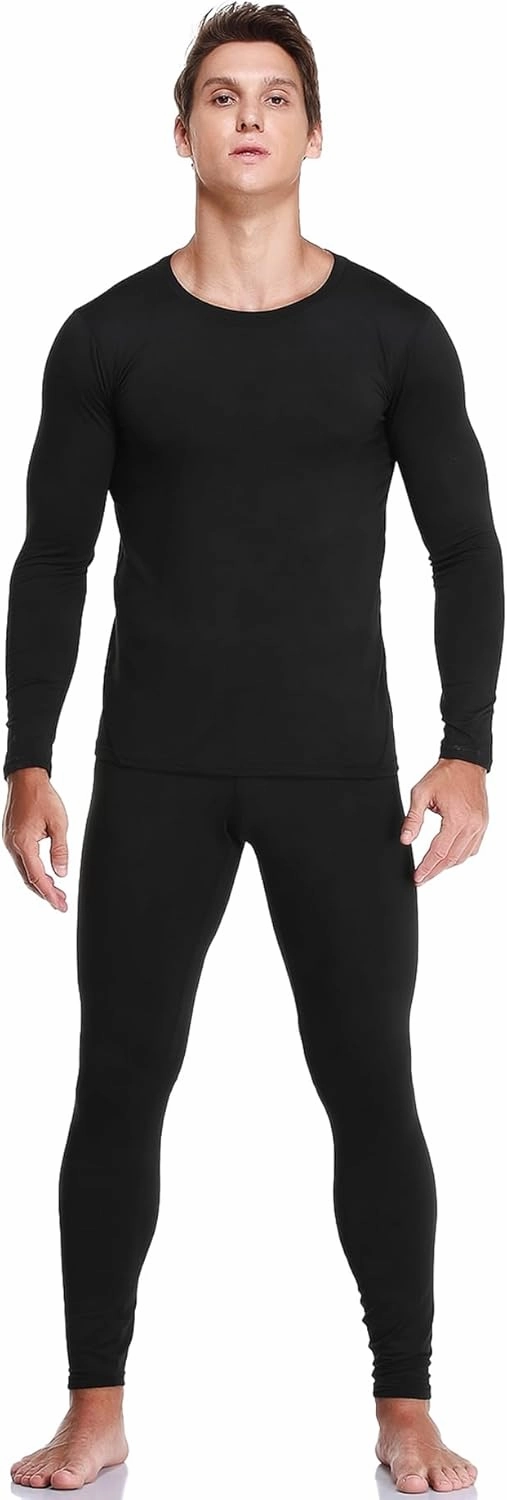 JZCreater Thermal Underwear for Men, Mens Long Johns Thermal Underwear Set, Fleece Lined Base Layer for Cold Weather
