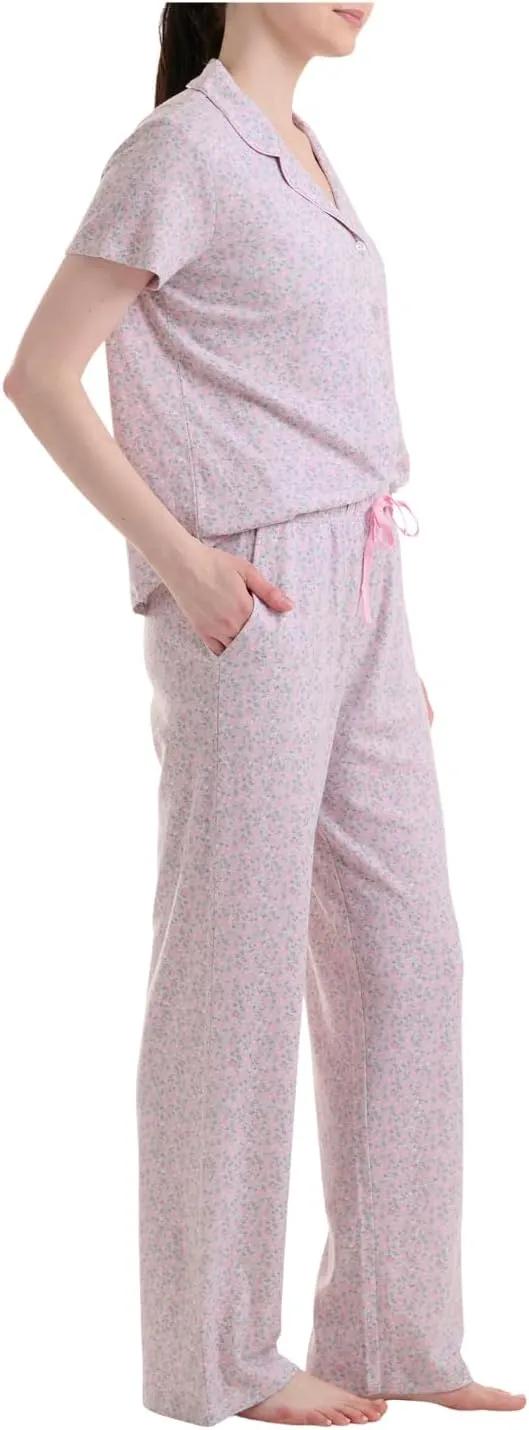 Karen Neuburger Women's Girlfriend Long Sleeve Top and Cozy Bottom Pajama Set
