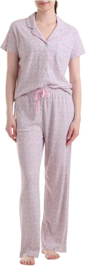 Karen Neuburger Women's Girlfriend Long Sleeve Top and Cozy Bottom Pajama Set