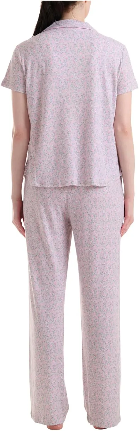 Karen Neuburger Women's Girlfriend Long Sleeve Top and Cozy Bottom Pajama Set