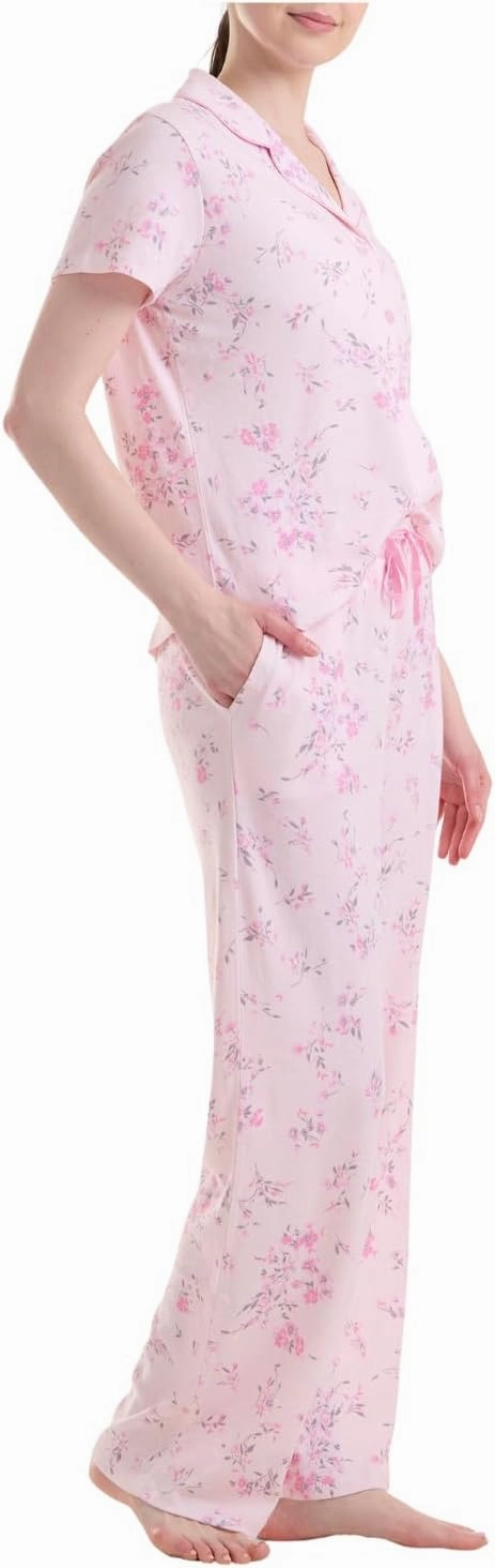 Karen Neuburger Women's Girlfriend Long Sleeve Top and Cozy Bottom Pajama Set
