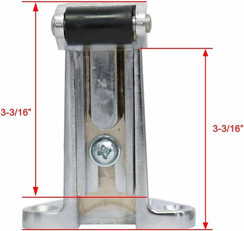 Kason K58C Series Walk-In Safety Chrome Latch Complete Set with Key (Select Offset from Flush to 2-1/2") (Offset - 1-3/4" to 2-1/2")