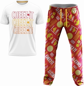 Kellogg’s Mens Cheez-it, Eggo & Frosted Flakes 2-pc Lounge Set With Tee & Lounge Pant in Gift Box, Multiple Designs in S-xl 2-piece Set Cheez-it! S