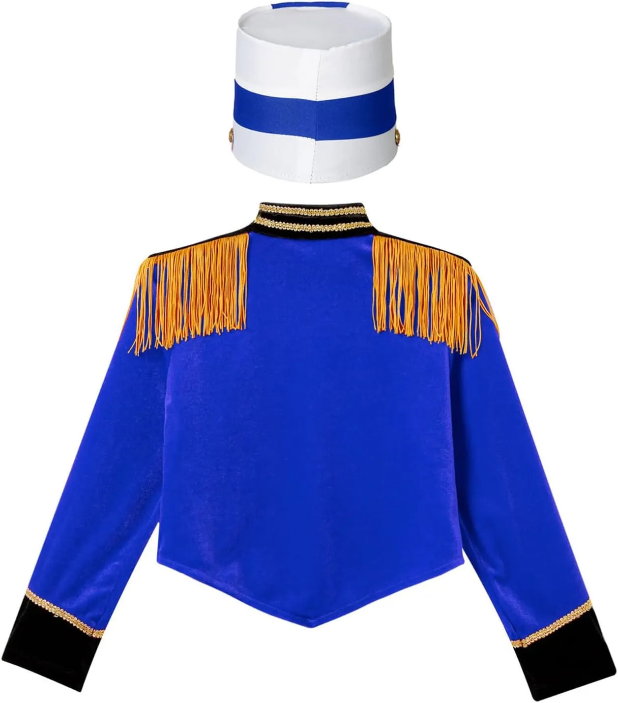 Kid Girls Marching Band Tassel Jacket Coat Drum Major Team Uniform Drummer Cosplay Performance Costume