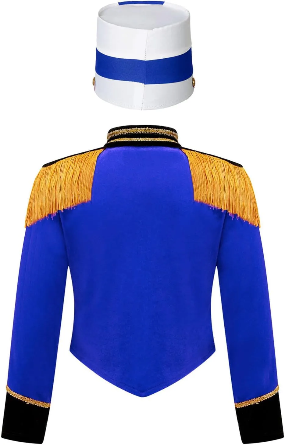 Kid Girls Marching Band Tassel Jacket Coat Drum Major Team Uniform Drummer Cosplay Performance Costume