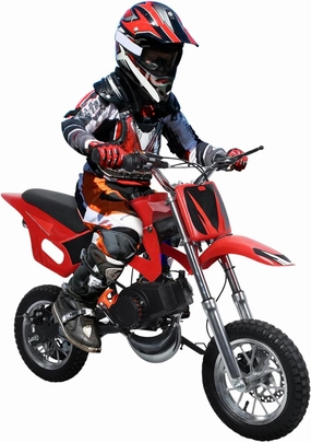 Kids Motorcycle Dirt Bike, 49cc 2-Stroke Gas Powered Off-Road Youth Trail Bike, Disc Brakes, Spring Suspension, Pull Start, Pocket Motorbike for Boys and Girls, 25 MPH Max Speed