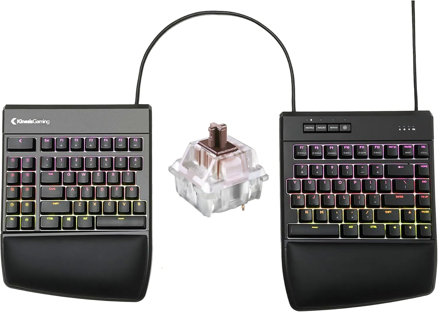 KINESIS GAMING Freestyle Edge RGB Split Mechanical USB Keyboard (MX Brown)