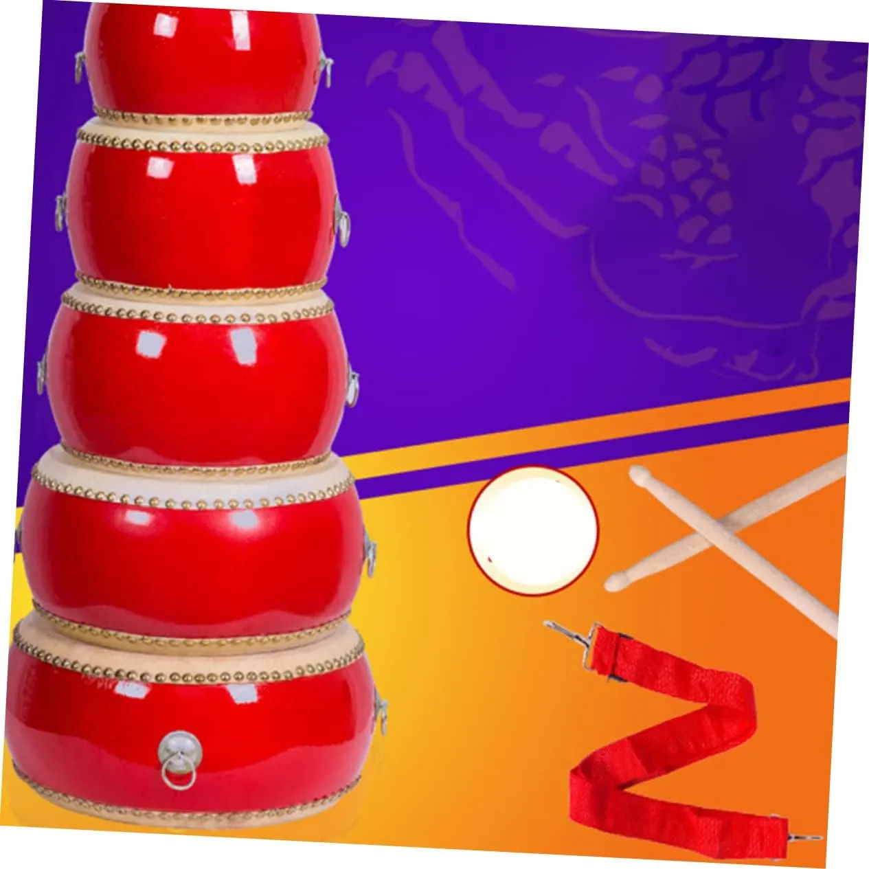 Kisangel Boys and Girls-Friendly Drum for Toddler Baby Drum Toy Bright Colors 23cm Music Toy for Boys and Girls
