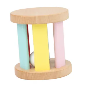 Kisangel Wooden Rattle for Sensory Musical Instrument for Promotes Vision Grasping and Hearing Skills Early Education Plaything for Boy Girl