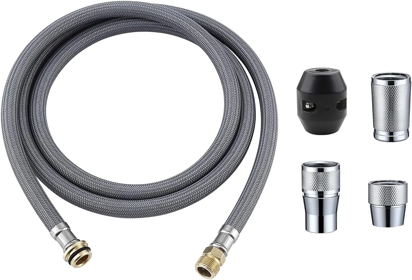 Kitchen Faucet Parts Pull out Faucet Hose Compatible for Grohe 48293000 Flexible Shower Hose Replacement With Weight Ball and 3 Connectors
