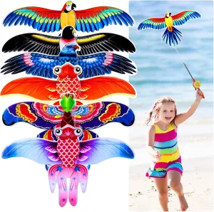 Kites for Kids Ages 3-5,Cute Colorful Kid Kites Easy to Fly for Beach Park Outdoor Game Activities,Pocket Mini Kite for Kids Ages 4-8 with Handle