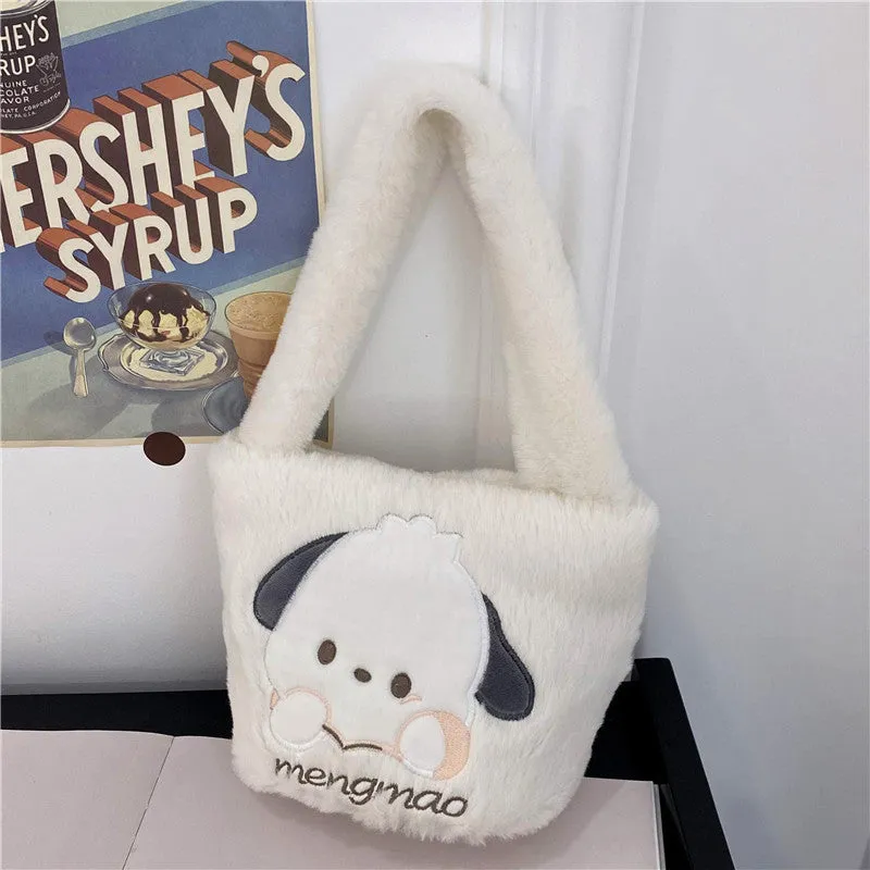 Korean Style Plush Lolita Cute Clow Handbags