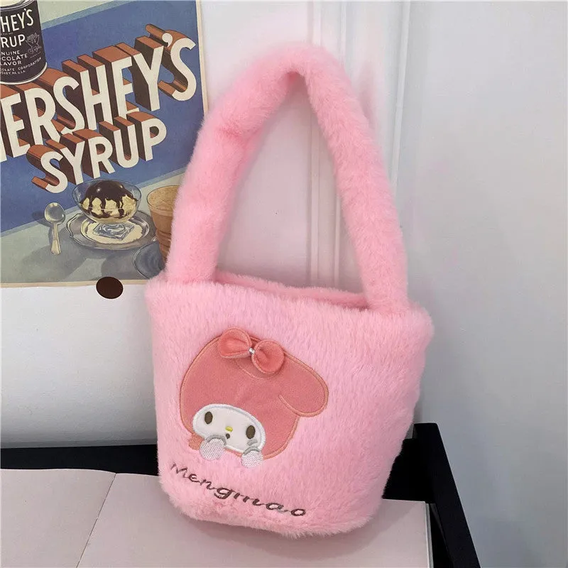 Korean Style Plush Lolita Cute Clow Handbags