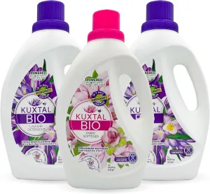 KUXTAL Fabric Softener 1-Pc & Liquid Laundry Detergent 2-Pc (202.8 fl oz) Biodegradable & Eco-Friendly And Natural Extracts, Its Cleaning (Mix liquid)
