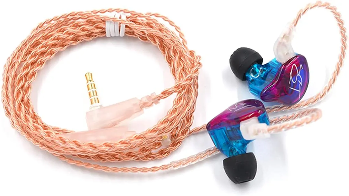 KZ ZST in Ear Monitors Wired Earbuds Hybrid Banlance Armature with Dynamic in-Ear Earphone Stereo Headphone with Detachable Cable for Musician Audiophile (Colorful,No Mic)
