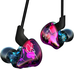 KZ ZST in Ear Monitors Wired Earbuds Hybrid Banlance Armature with Dynamic in-Ear Earphone Stereo Headphone with Detachable Cable for Musician Audiophile (Colorful,No Mic)