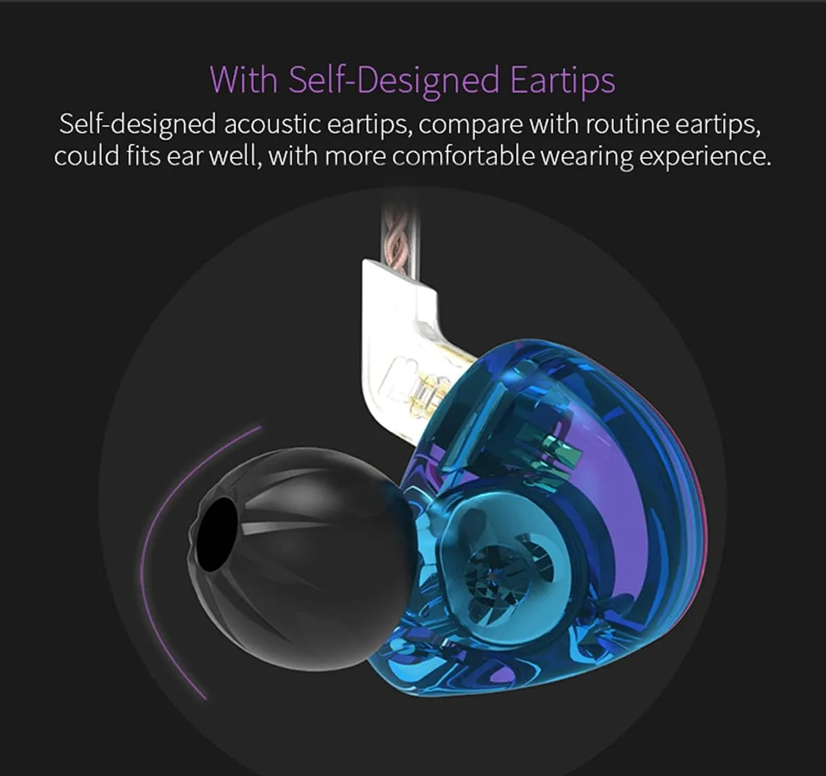 KZ ZST in Ear Monitors Wired Earbuds Hybrid Banlance Armature with Dynamic in-Ear Earphone Stereo Headphone with Detachable Cable for Musician Audiophile (Colorful,No Mic)