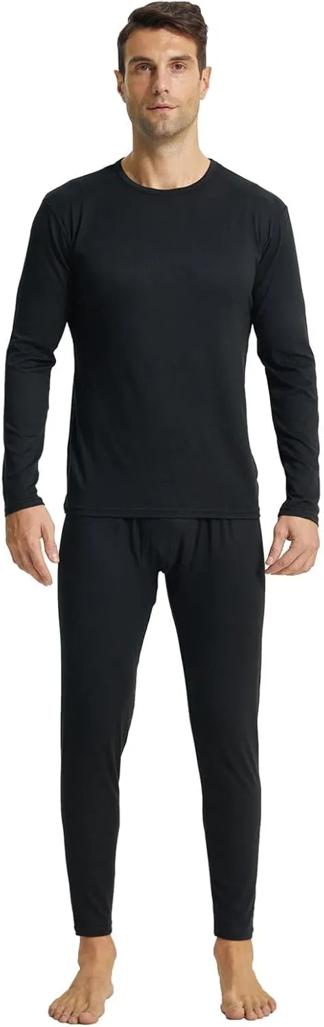 LANBAOSI Mens Long Johns Thermal Underwear Set Long Sleeve Shirt Pants Cold Weather Top and Bottoms Base Layer