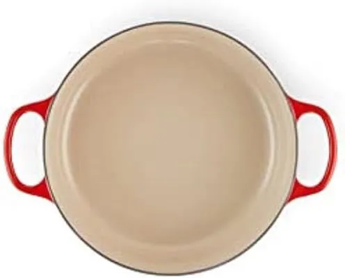 Le Creuset Enameled Cast Iron Signature Round Wide Dutch Oven, 6.75 qt., Cerise