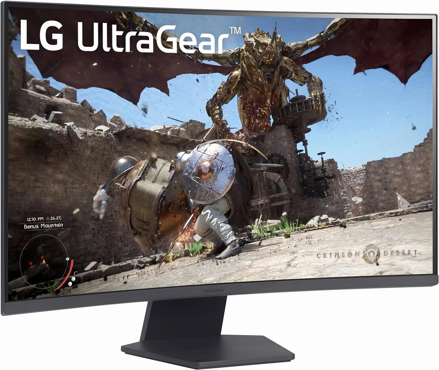 LG 32GS60QC-B Ultragear 32-inch Curved Gaming Monitor QHD (2560x1440) 180Hz 1ms 1000R AMD FreeSync HDR10 HDMIx2 DisplayPort Black