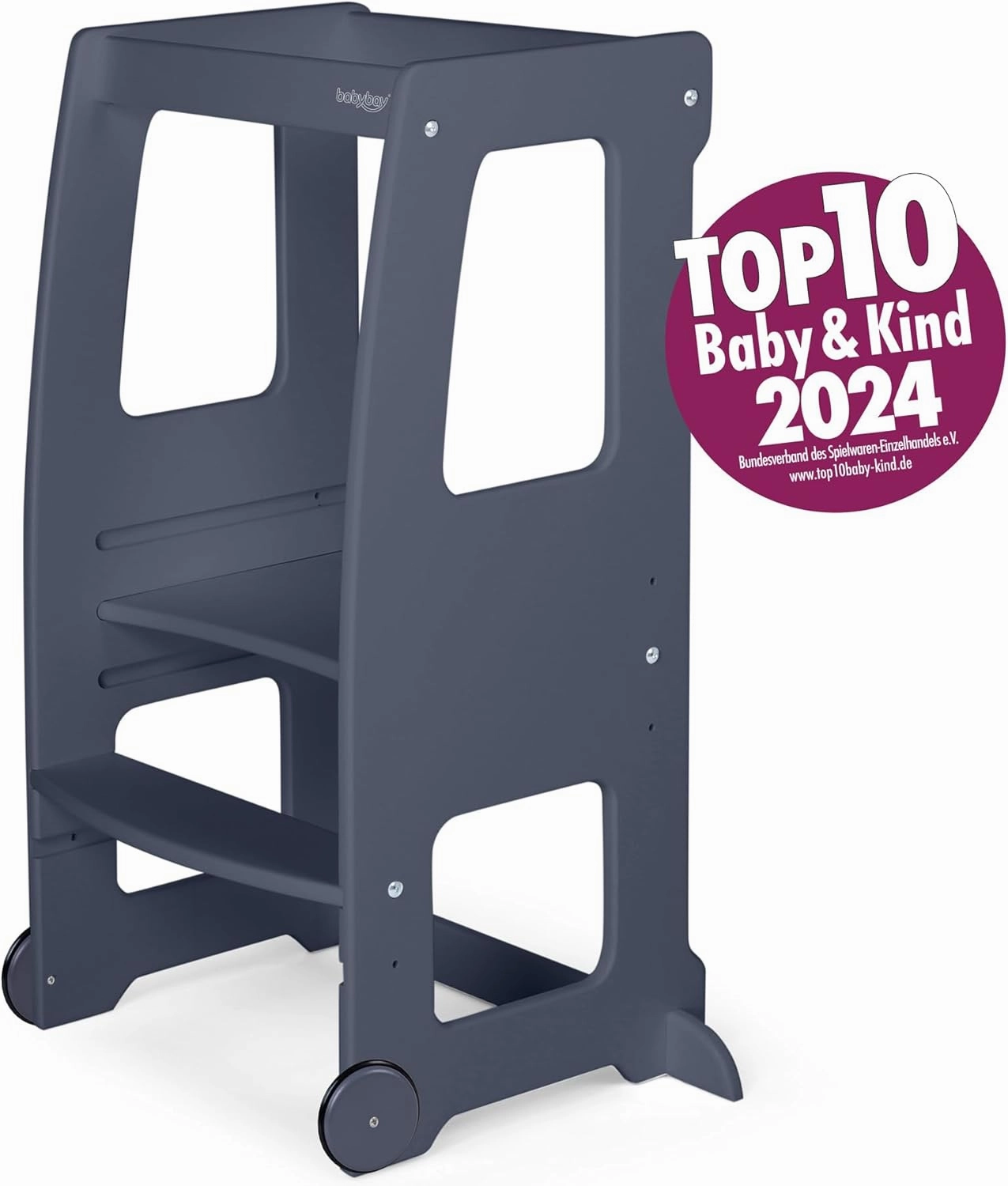 Littlefoot Learning Tower Wheels Set with Rubber Coating - Slate Grey