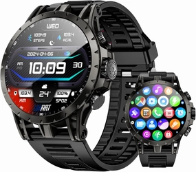 LOKMAT 4G SIM Card Smart Watch, 1.508'' AMOLED Screen 3GB 32GB Smartwatch for Men Women with Rotating Camera WiFi GPS, Android 8.1 Fitness Activity Tracker Watch