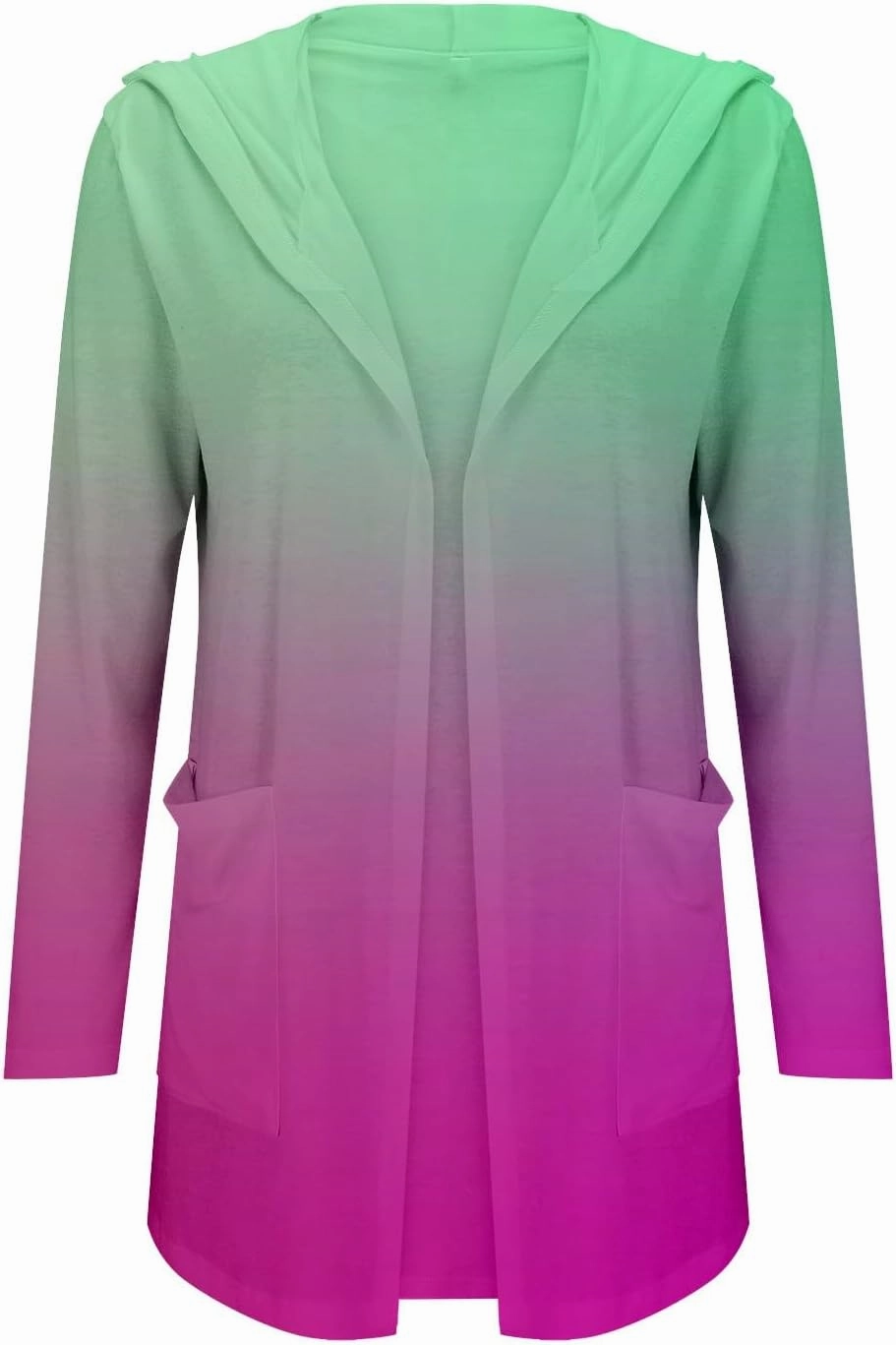Long Cardigans for Women Trendy 2024 Summer Lightweight Casual Comfy Open Front Hooded Cardigan Sweater with Pocket
