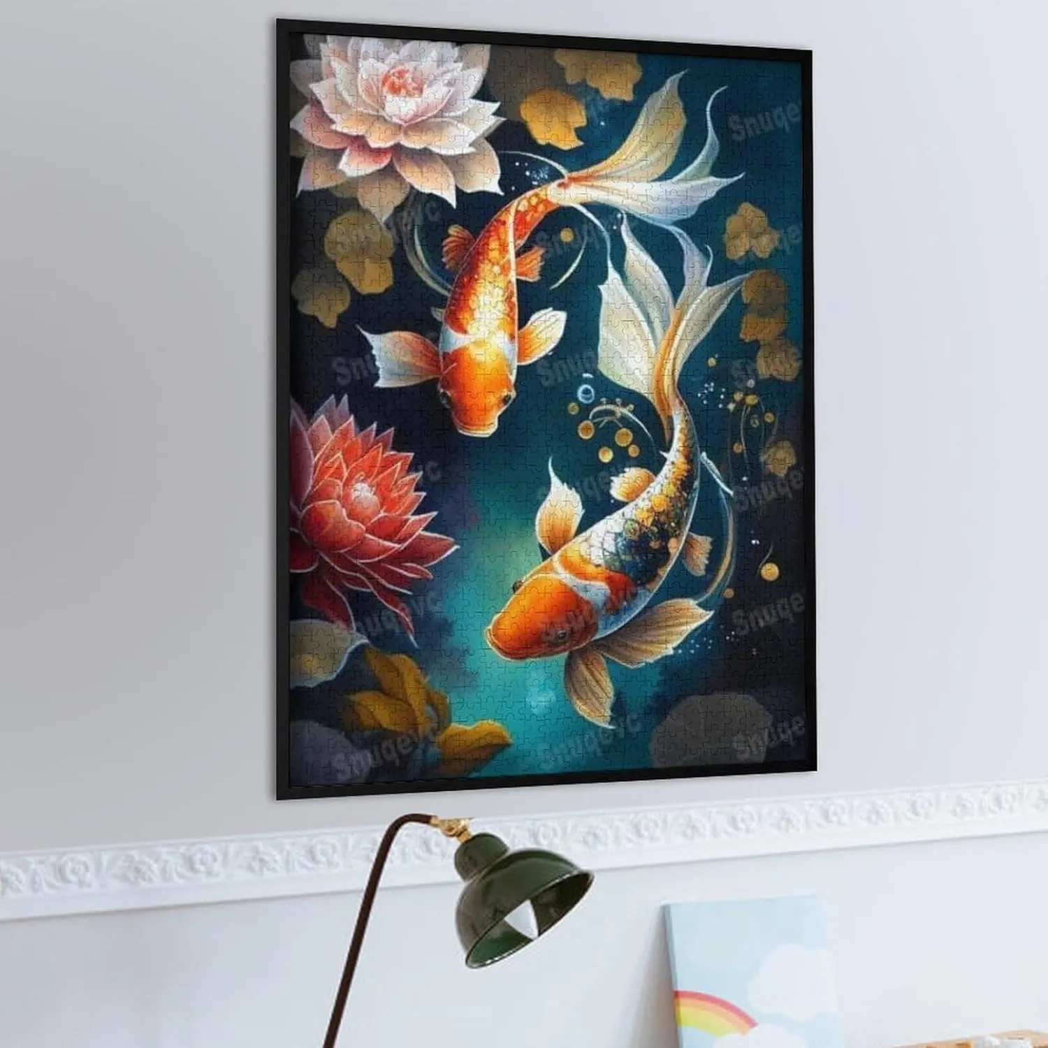 Lotus Lucky Fish - 1000 Piece Puzzles for Adults & Elderly - Unique Gift - Great Gift for Puzzle Lovers