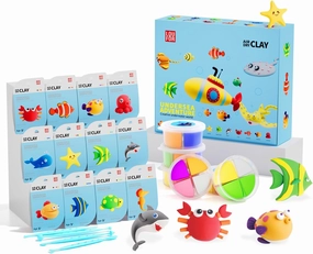 LOUFOR Air Dry Clay Kits - Modeling Clay for Kids, Ultra Light & Soft, Safe & Non-Toxic, DIY Airdryclay Kit with Sculpting Tools and Tutorials, Creatible Art Crafts Toys Gifts for Boys Girls