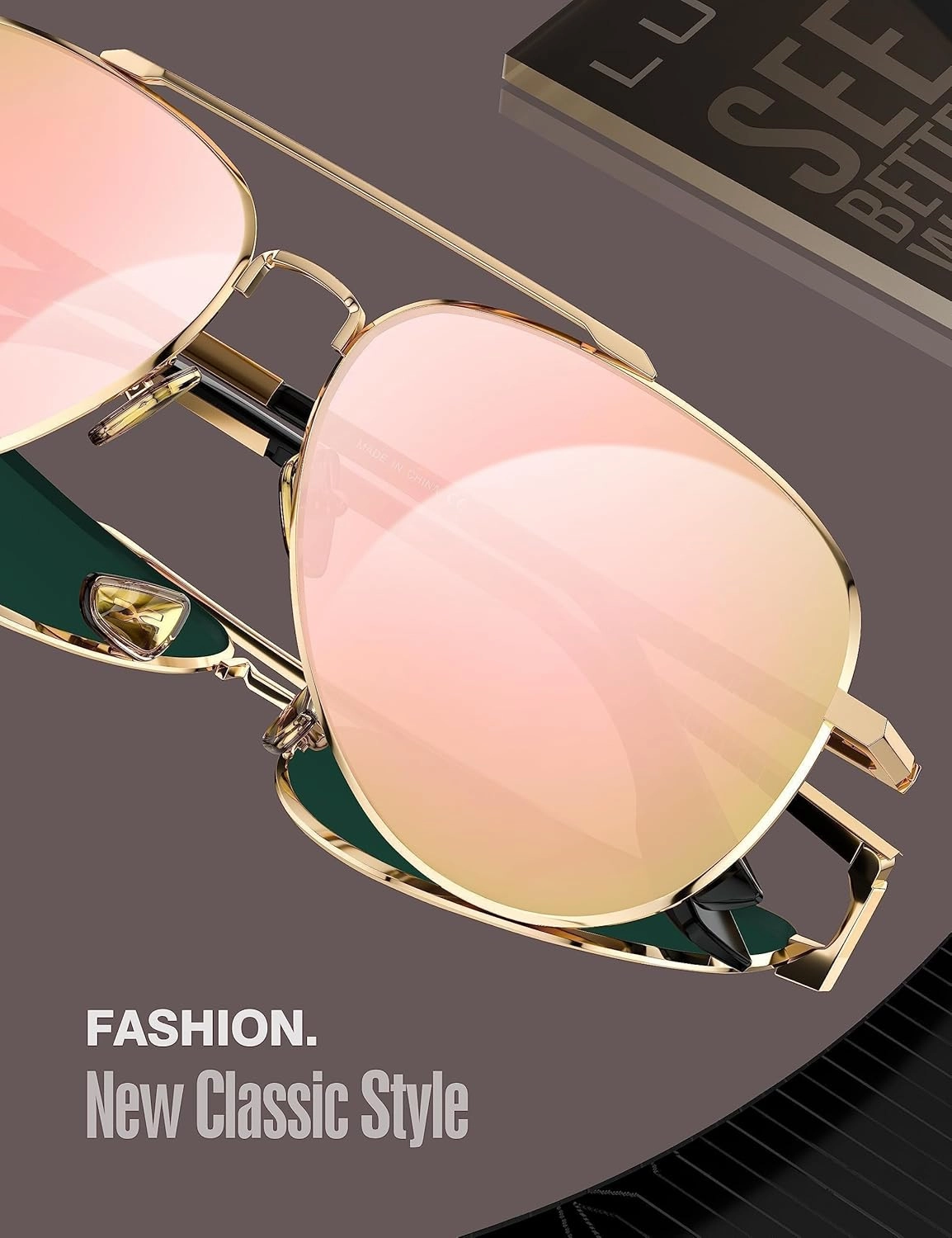 LUENX Aviator Sunglasses for Men Women Polarized Driving Classic Shades - UV 400 Protection with Accessories 60MM