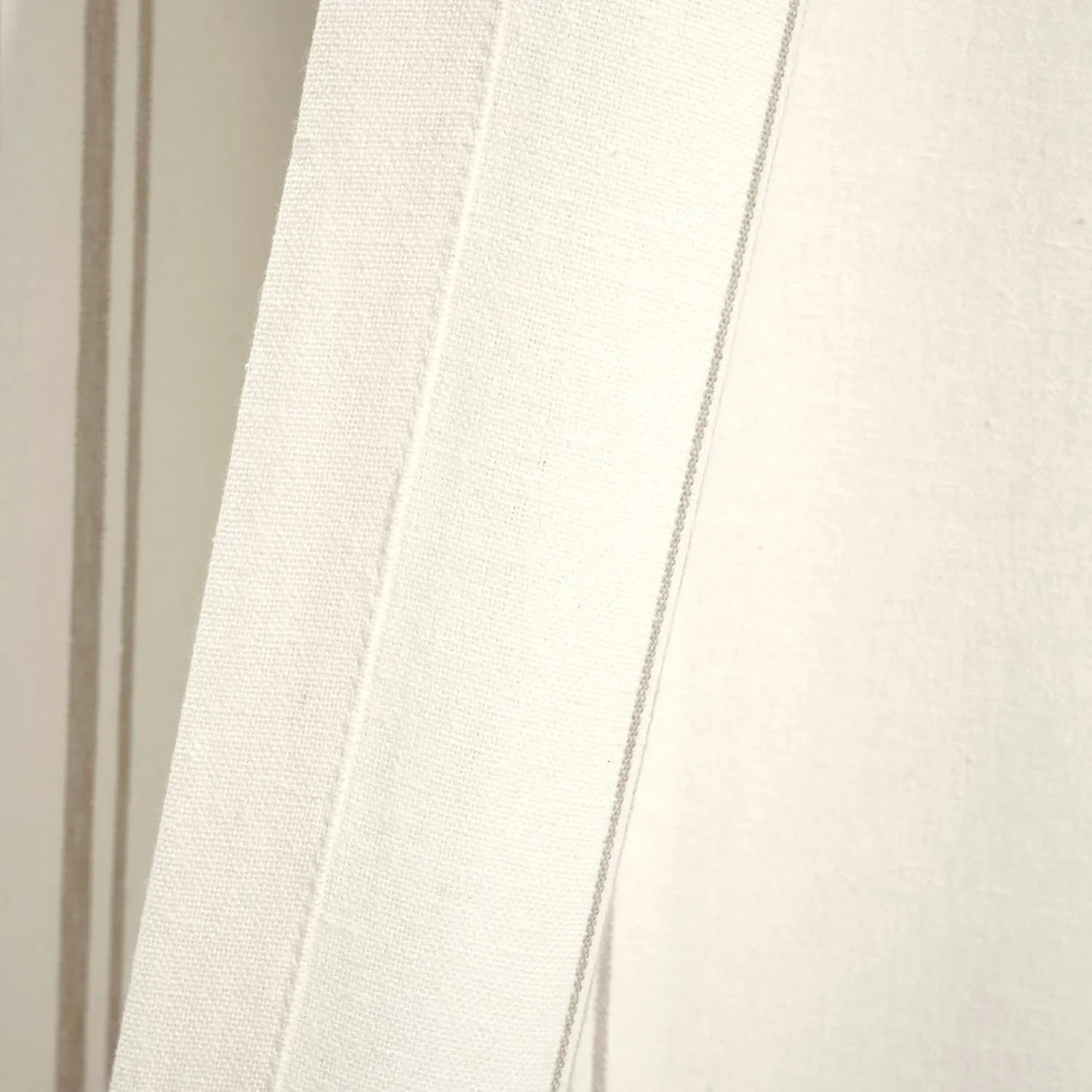 Lush Decor Farmhouse Stripe Yarn Dyed Cotton Window Curtain Panel Pair, 42" W x 84" L, Neutral - Classic Modern Rustic Charm - Eco Friendly Cotton Fabric