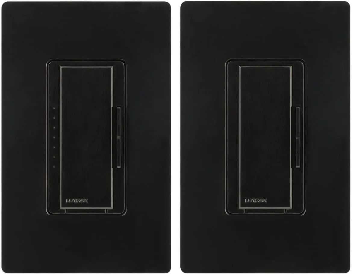 Lutron Maestro LED  Dimmer Switch Kit for Dimmable LED, Halogen and Incandescent Bulbs, 150W/3-Way or Multi-Location, MACL-153M-RHW-BL, Black