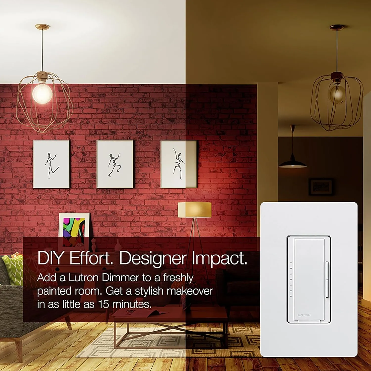 Lutron Maestro LED  Dimmer Switch Kit for Dimmable LED, Halogen and Incandescent Bulbs, 150W/3-Way or Multi-Location, MACL-153M-RHW-BL, Black