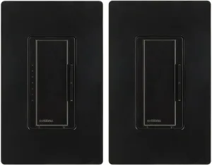 Lutron Maestro LED  Dimmer Switch Kit for Dimmable LED, Halogen and Incandescent Bulbs, 150W/3-Way or Multi-Location, MACL-153M-RHW-BL, Black