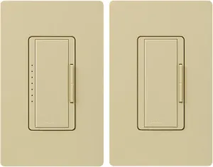 Lutron Maestro LED  Dimmer Switch Kit for Dimmable LED, Halogen and Incandescent Bulbs, 150W/3-Way or Multi-Location, MACL-153M-RHW-IV, Ivory