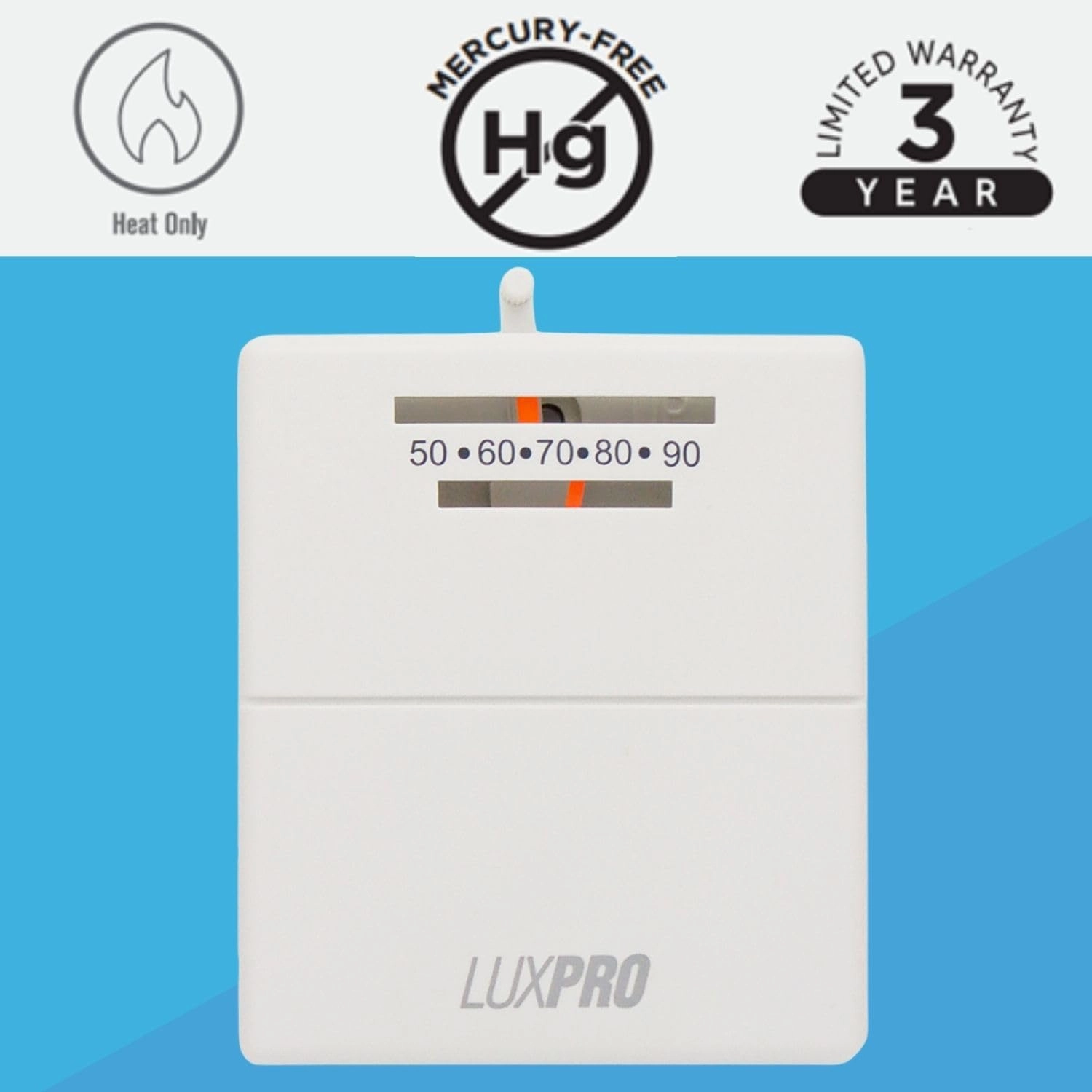 Lux Pro PSM30SA Mech Thermostat, Heat Only