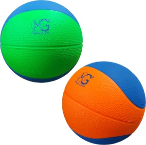 Macro Giant 7.5 Inch (Diameter) Safe Soft Foam Basketball, Set of 2, Assorted Colors, Training Practice, Beginner, Playground Toy, Kid Toy Ball