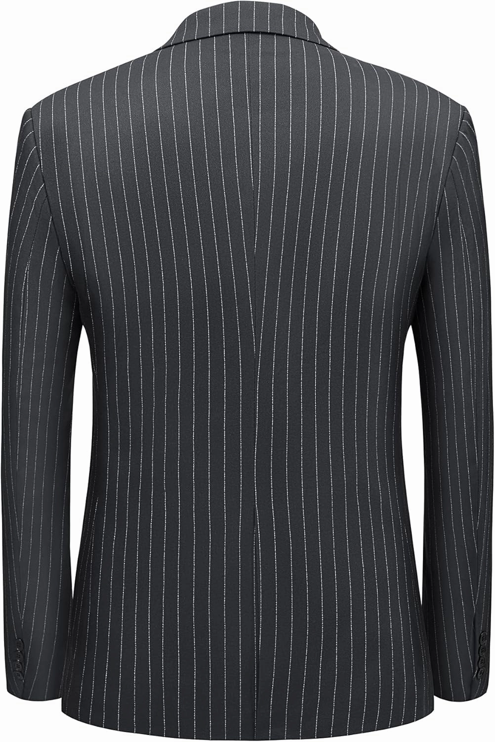 MAGE MALE Men’s Pinstripe 3 Piece Suit Slim Fit Elegant Single Breasted Business Wedding Party Blazer Vest& Pants Set