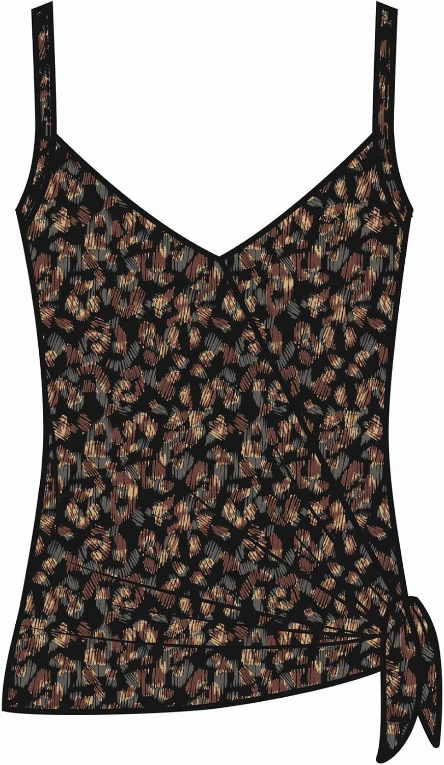 MagicSuit Women's Solid Alex V-Neck Tankini Top with Underwire Bra and Adjustable Straps