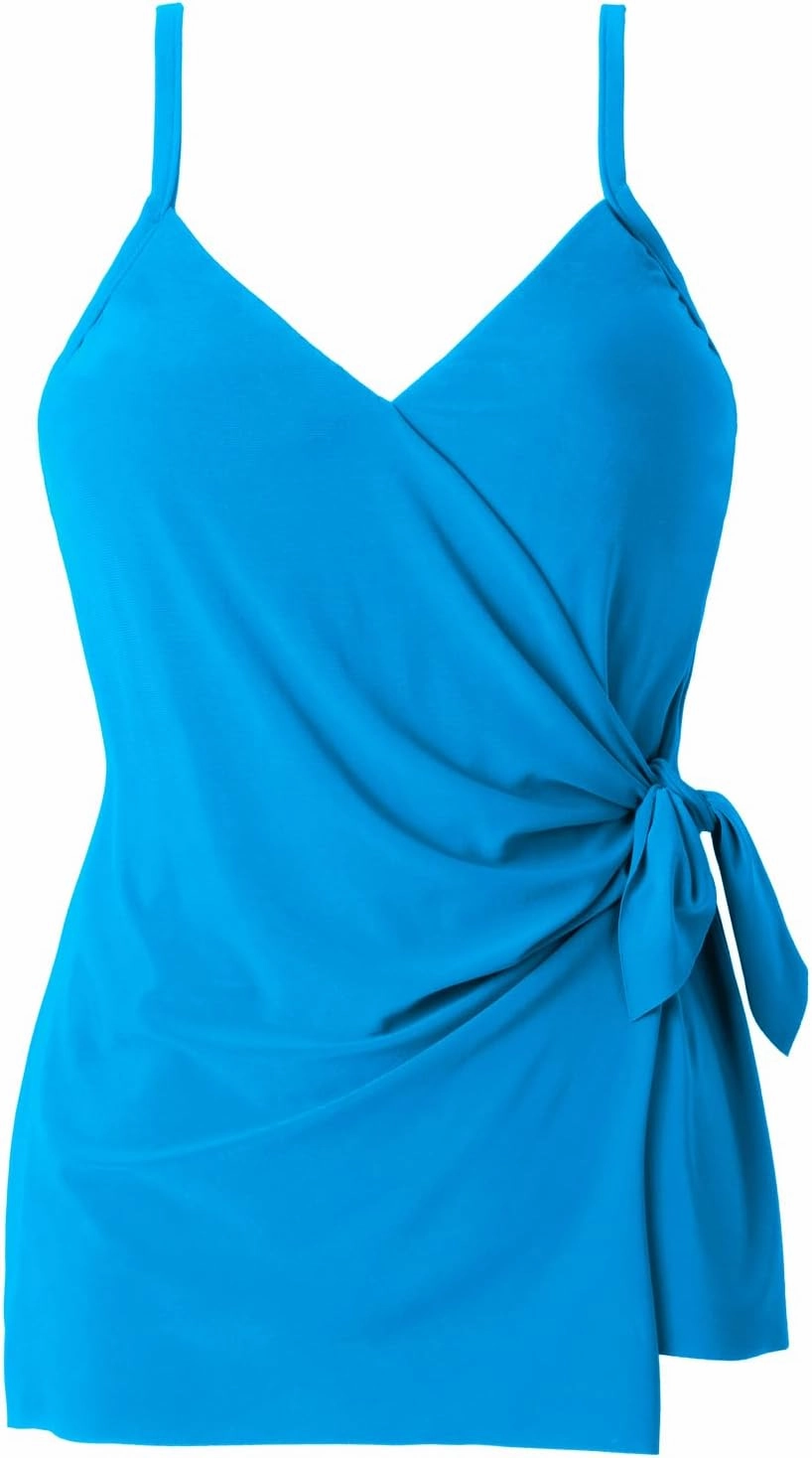 MagicSuit Women's Swimwear Carma Underwire Adjustable Tankini Top, Sky, 08