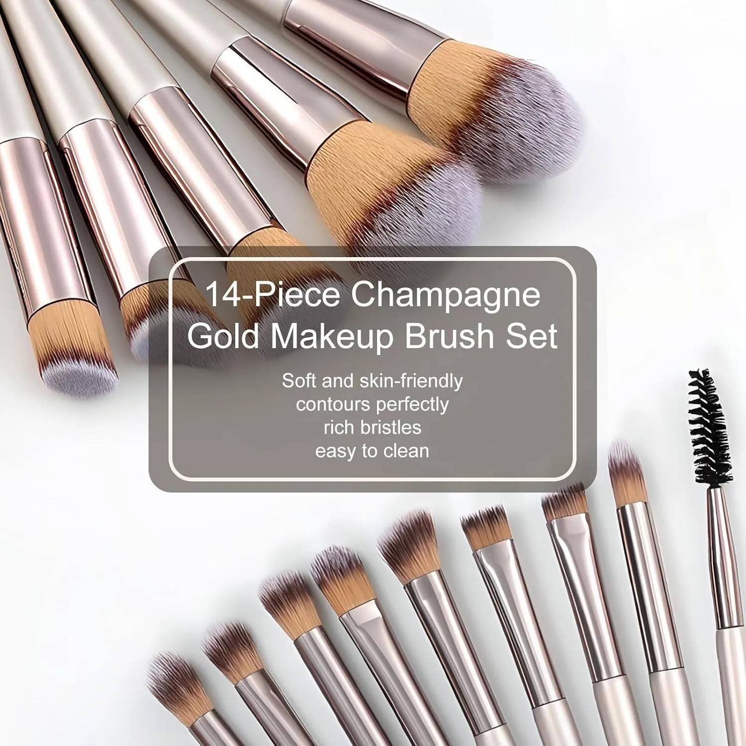 Make Up Brushes Set 14-piece Synthetic Makeup Brush Set For Foundation Powder Concealer Eyeshadow And Blush Makeup Tools Set