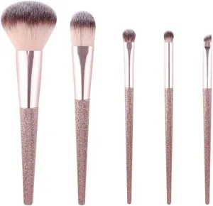 Makeup Brush Set for Eyeshadow, Foundation, Blush, and Concealer, Start The Day Beautifully, Travel Friendly, 5 Piece Set