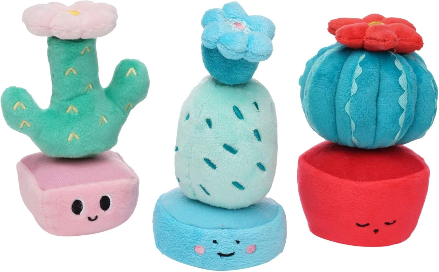 Manhattan Toy Cactus Garden 9 Piece Mix & Match Magnetic Plush Stacking Toy Playset