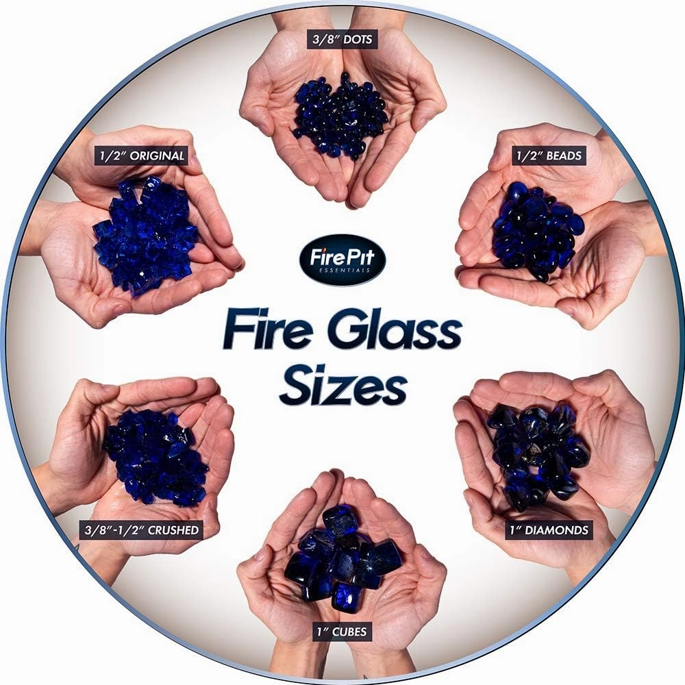 Marlboro Red - Crushed Fire Glass for Indoor and Outdoor Fire Pits or Fireplaces | 10 Pounds | 3/8 Inch - 1/2 Inch