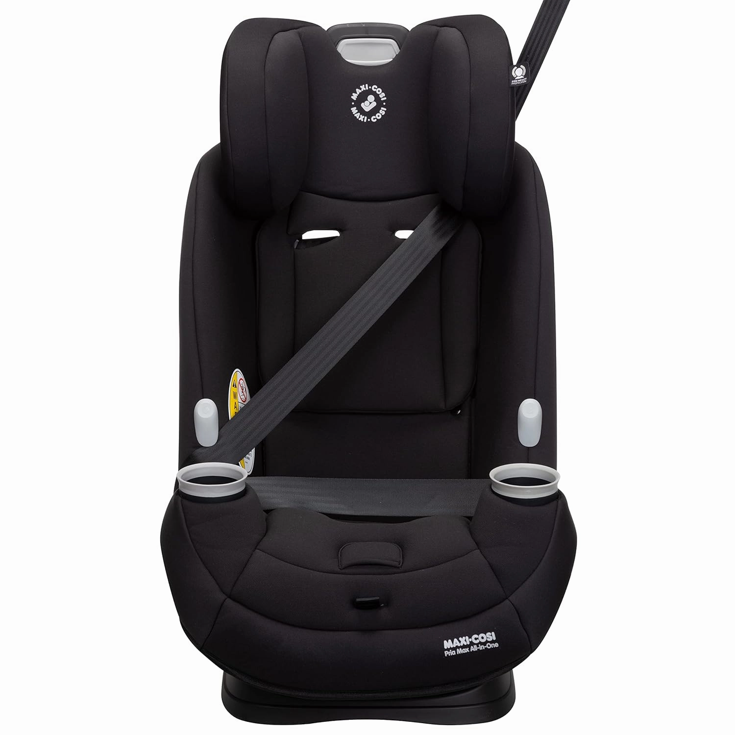 Maxi-Cosi Pria Max All-in-One Convertible Car Seat, Rear Facing Car Seat (4-40 lbs), Forward Facing Car Seat (22-65 lbs), High Back Booster Seat (40-100 lbs), Pure COSI, Essential Black