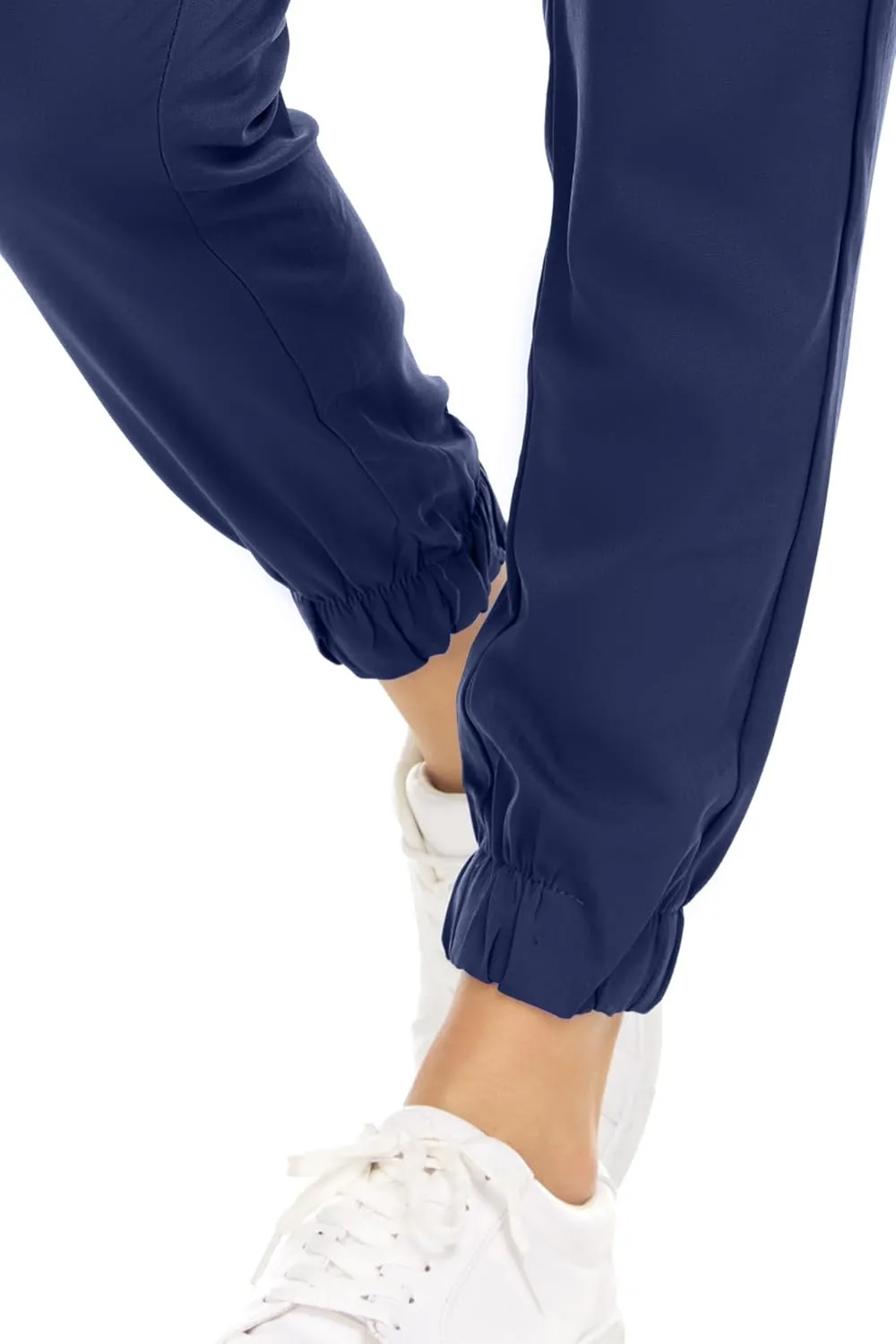 MediChic Scrub Sets for Women – 8-Pocket V-Neck Jogger Scrubs, Anti-Wrinkle, Stretch Medical Nursing Uniforms