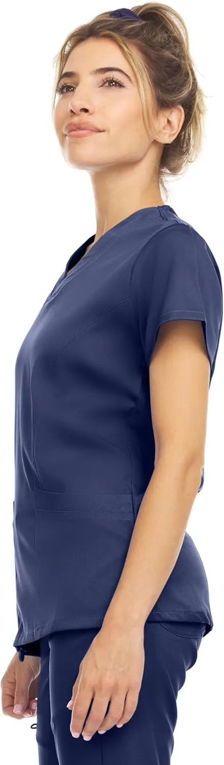 MediChic Scrub Sets for Women – 8-Pocket V-Neck Jogger Scrubs, Anti-Wrinkle, Stretch Medical Nursing Uniforms
