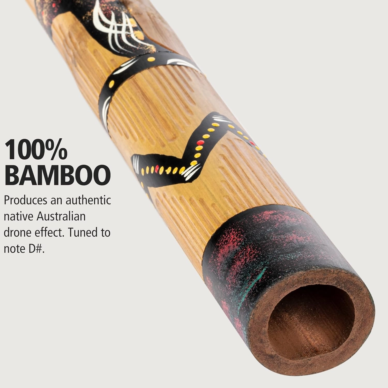 Meinl Percussion Bamboo Didgeridoo for Native Australian Sound Effects, Meditation and Circular Breathing — NOT Made in China — Hand Painted, 2-Year Warranty, Brown (DDG1-BR)
