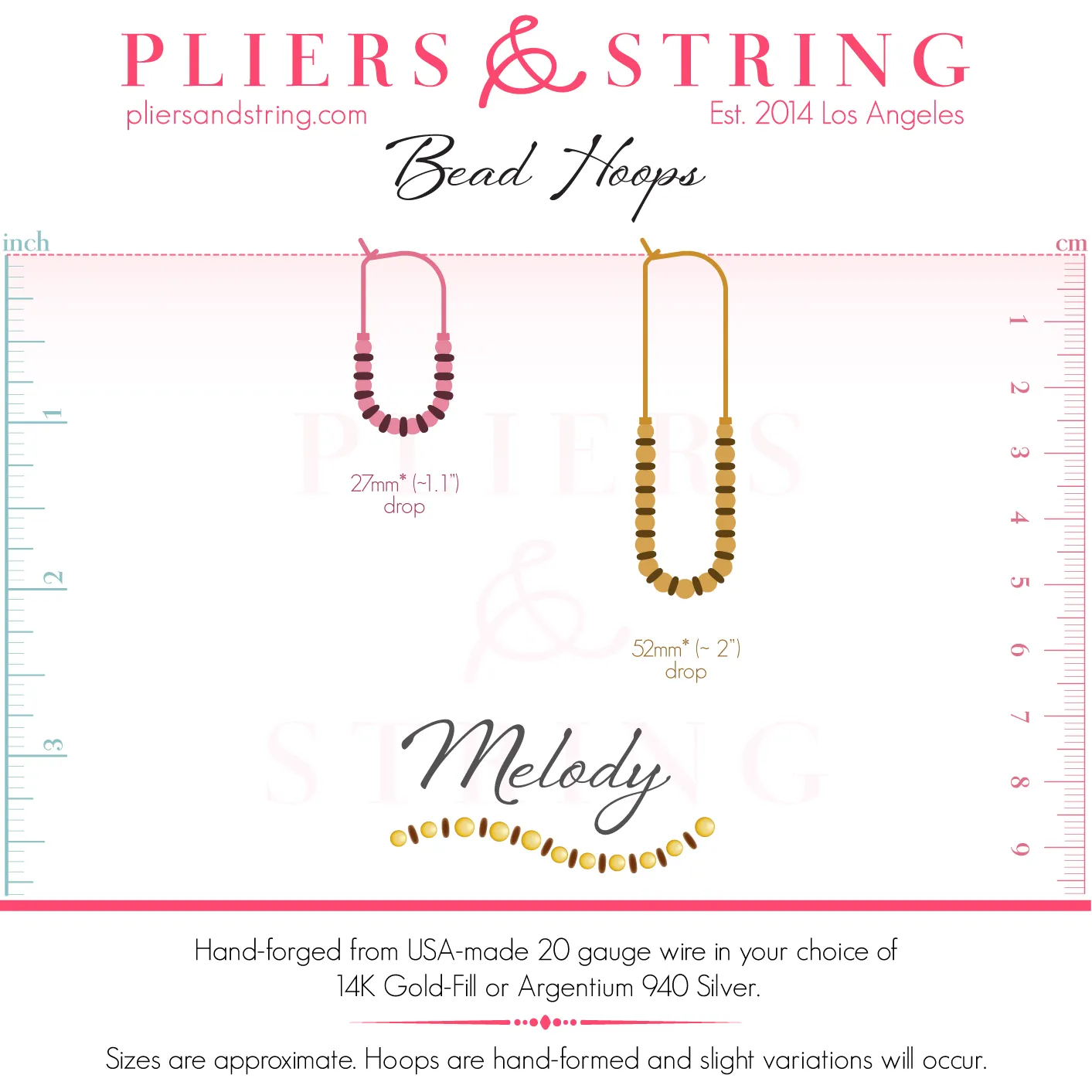 MELODY Oblong Bead Hoops